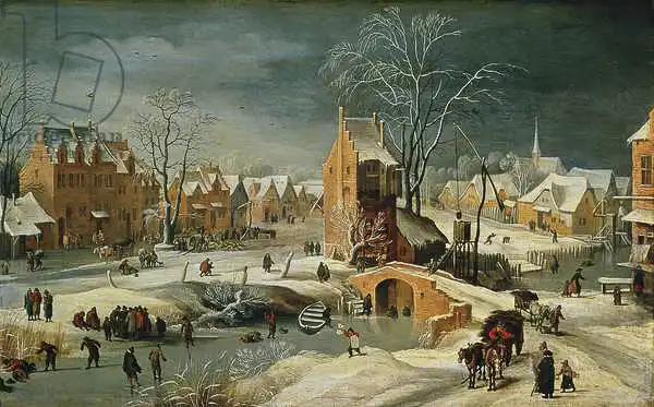 Brueghel, Pieter, the younger: Winter landscape